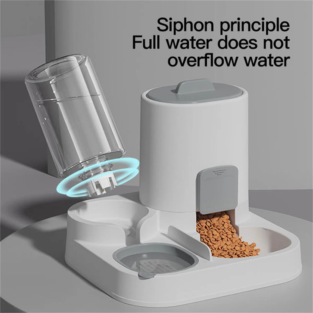 Automatic Gravity-Fed Cat Water Dispenser & Feeder