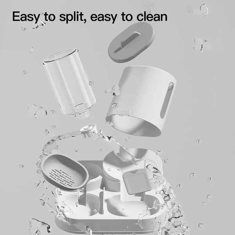 Automatic Gravity-Fed Cat Water Dispenser & Feeder