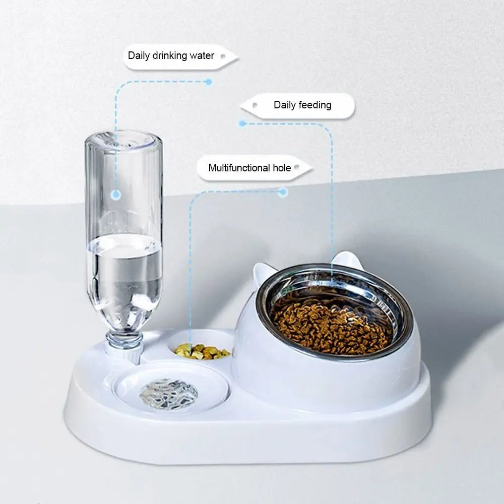 2-in-1 Pet Feeder & Water Dispenser