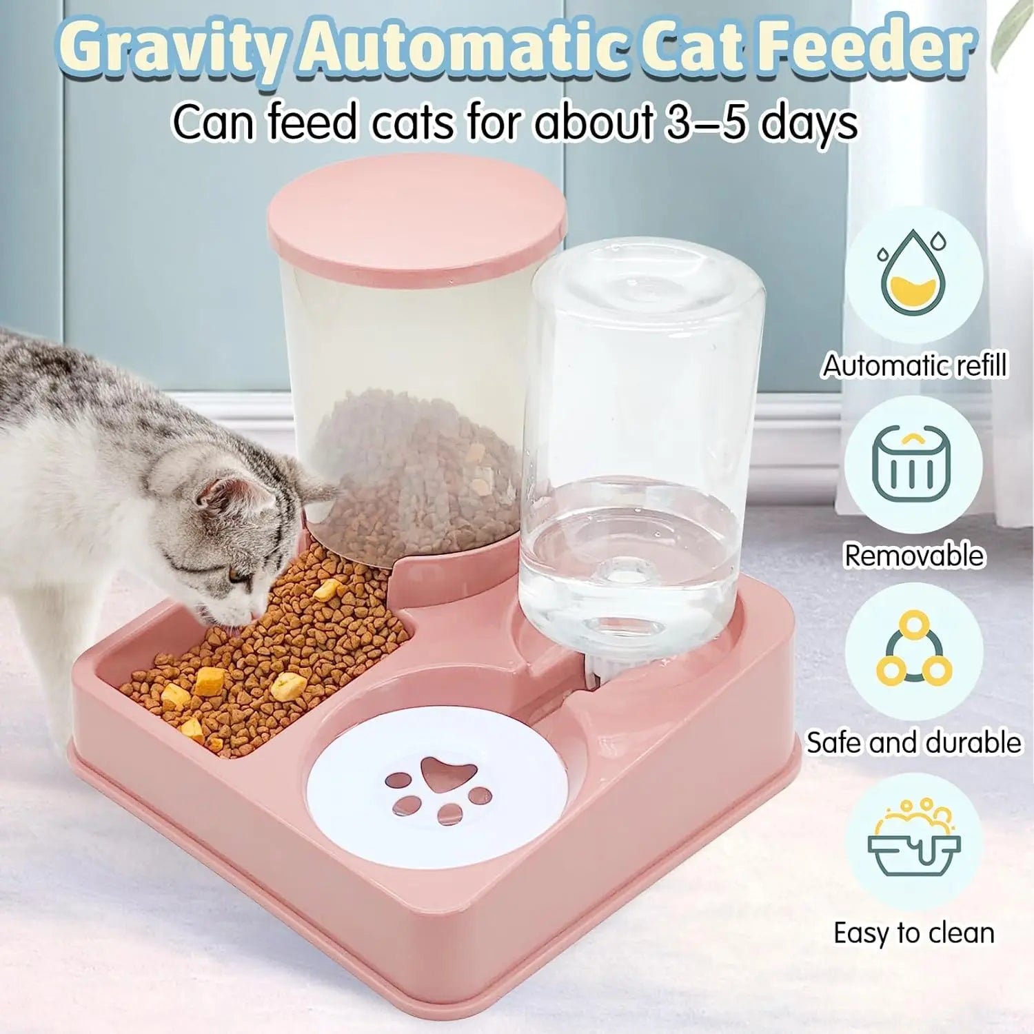 Automatic Pet Food And Water Feeder
