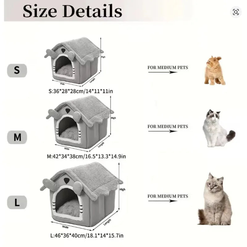 Foldable & Washable Cat House